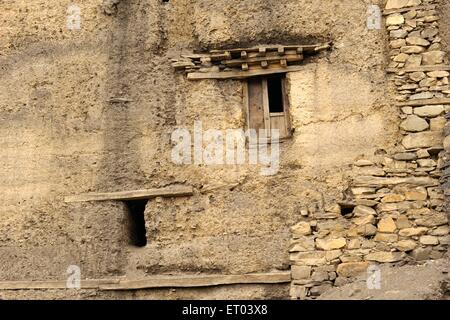 Altes Steinhaus, Jharkot, Mustang, Dhaulagiri, Muktinath, Nepal, Föderale Demokratische Republik Nepal, Südasien, Asien Stockfoto