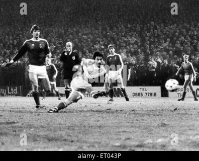 Wales V Island, Ergebnis 2: 1 nach Wales, FIFA World Cup Gruppe 7, Ort Ninian Park, Leckwith, Cardiff, Wales. 14. November 1984. Stockfoto