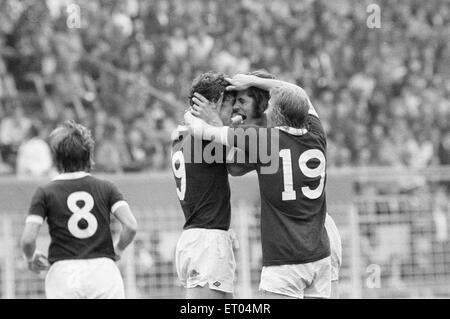 1974 World Cup erste Runde-Gruppe zwei match bei dem Westfalenstadion, Dortmund, Bundesrepublik Deutschland. Zaire 0 V Schottland 2. 14. Juni 1974. Stockfoto