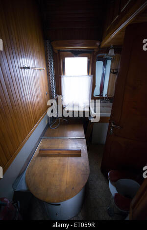 Im Inneren der Stalins persönliche Pullman Eisenbahnwagen an Joseph Stalin-Museum in der Stadt Gori, Georgien Stockfoto