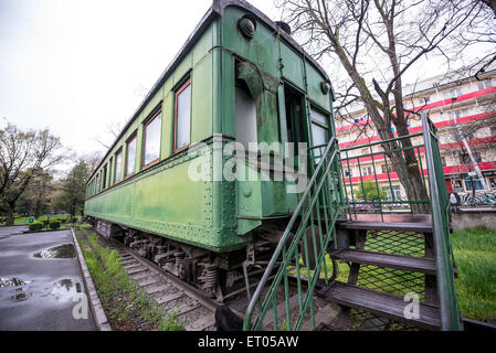 Stalins persönliche Pullman Eisenbahnwagen an Joseph Stalin-Museum in der Stadt Gori, Georgien Stockfoto