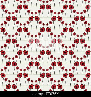 nahtlose Muster mit Mohn Stock Vektor