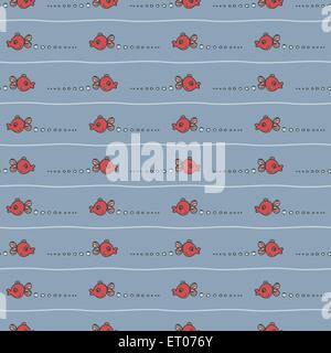 nahtlose Muster mit Fisch Stock Vektor