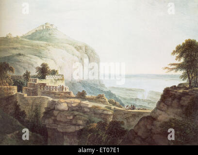 Nordwest-Ansicht, Rohtasgarh Fort, Rohtas Fort, Son River Valley, Rohtas, Bihar, Indien, Asien, Jahrgang Stockfoto