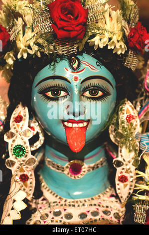 Göttin Kali; Kalkutta Calcutta; Westbengalen; Indien 18. Oktober 2009 Stockfoto