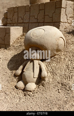 Sandskulpturen, Lappeenranta, Finnland Stockfoto