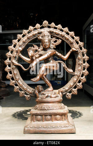 Nataraja Bronzestatue, Hindu-gott Shiva, göttliche Tänzerin, Mahabalipuram, Mamallapuram, Chengalpattu Bezirk, Tamil Nadu, Indien, Asien Stockfoto