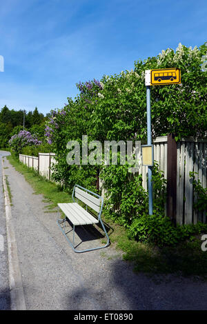 s-Bus-Stop, Lappeenranta, Finnland Stockfoto