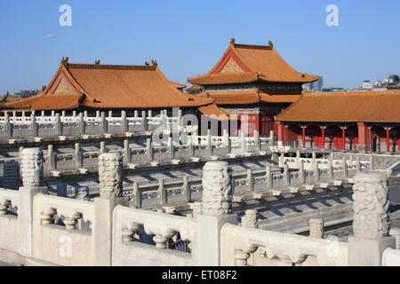 Innenbereich mit Brücken "Verbotenen Stadt" in Peking. China Stockfoto