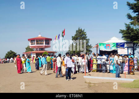 Doddabetta Peak, Ooty, Udhagamandalam, Nilgiris, Hill Station, Western Ghats, Tamil Nadu, Indien, Asien Stockfoto