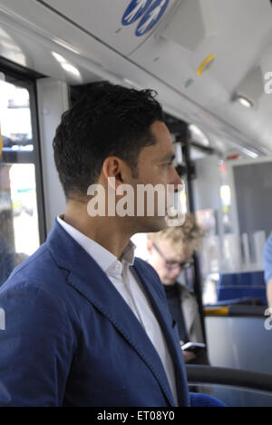 Kopenhagen, Dänemark. 10. Juni 2015. Manu Sareen soziale Minister im Wahlkampf von radikalen Liber politische Partei. Bildnachweis: Francis Dean/Alamy Live-Nachrichten Stockfoto