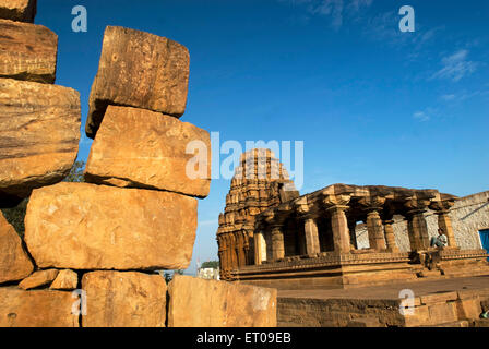 Yellamma Tempel ist ein späten Chalukya-Tempel wurde im 11. Jahrhundert erbaut; Badami; Karnataka; Indien Stockfoto