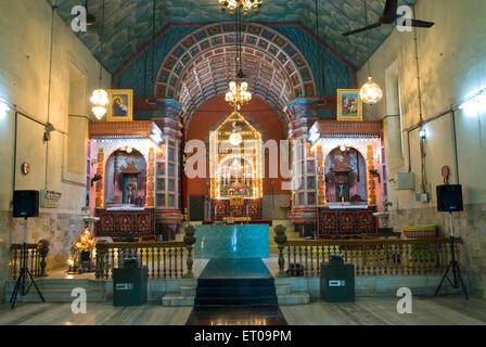 Interior, St. George Jacobite Syrische Kirche, Kadamattom Kirche, Malankara Orthodoxe Kirche, Kadamattam, Kadamattom, Kolenchery, Kerala, Indien, Asien Stockfoto