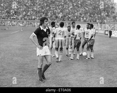 1974 World Cup erste Runde-Gruppe zwei match bei dem Westfalenstadion, Dortmund, Bundesrepublik Deutschland. Zaire 0 V Schottland 2. 14. Juni 1974. Stockfoto