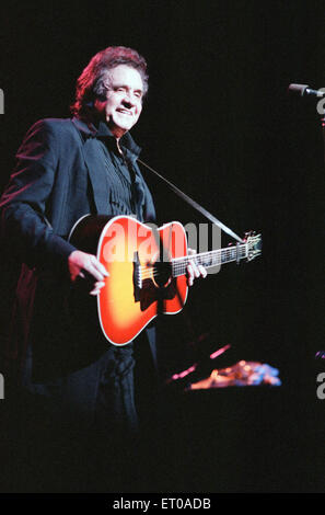 Johnny Cash, Konzert in der Royal Albert Hall, London, Sonntag, 14. Mai 1989. Stockfoto