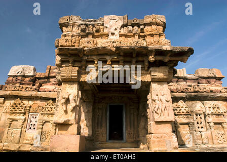 UNESCO-Weltkulturerbe; Papanatha Tempel 8. Jahrhundert Mukteswara in Pattadakal gewidmet; Karnataka; Indien Stockfoto