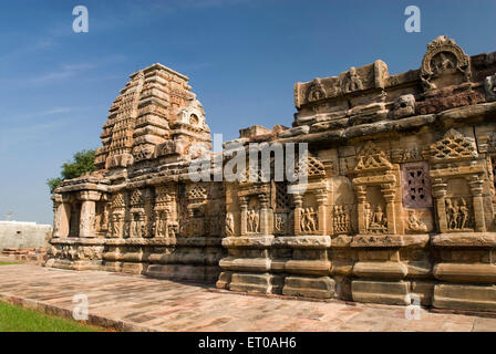 UNESCO-Weltkulturerbe; Papanatha Tempel 8. Jahrhundert Mukteswara in Pattadakal gewidmet; Karnataka; Indien Stockfoto