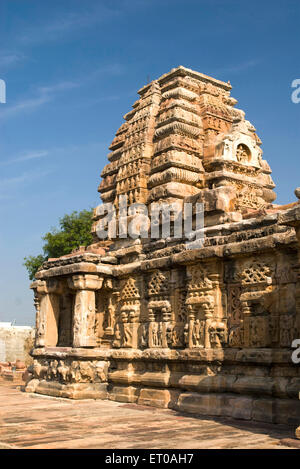 UNESCO-Weltkulturerbe; Papanatha Tempel 8. Jahrhundert Mukteswara in Pattadakal gewidmet; Karnataka; Indien Stockfoto