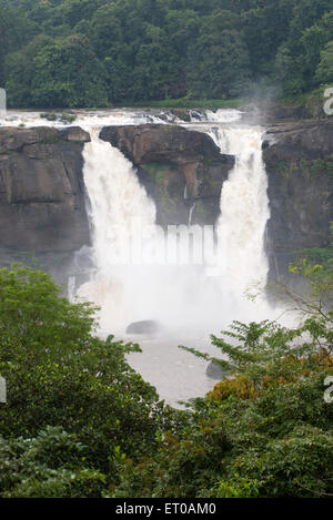 Athirappally Wasserfälle, Athirappilly Wasserfälle, Chalakudy River, Chalakkudy, Chalakudy Taluk, Thrissur District, Kerala, Indien, Asien Stockfoto