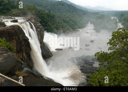 Athirappally Wasserfälle, Athirappilly Wasserfälle, Chalakudy River, Chalakkudy, Chalakudy Taluk, Thrissur District, Kerala, Indien, Asien Stockfoto