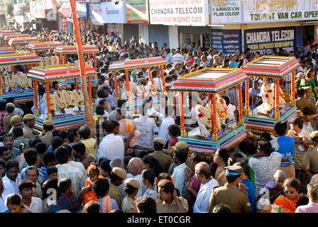 Arupathumoovar Festival, Arupathu Moovar Festival, Kapaleeshwarar Tempel; Mylapore; Madras, Chennai; Tamil Nadu; Indien, asien Stockfoto