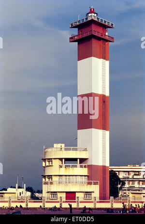 Dreieckige Leuchtturm; Madras Chennai; Tamil Nadu; Indien Stockfoto