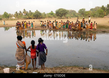 Angeln-Festival; Ponnamaravathy; Pudukkottai; Tamil Nadu; Indien Stockfoto