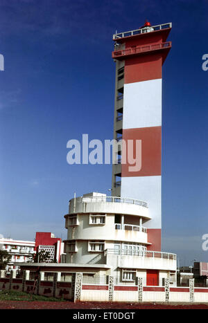 Trianglar Lighthouse; Marina Beach; Madras; Chennai; Tamil Nadu; Indien Stockfoto