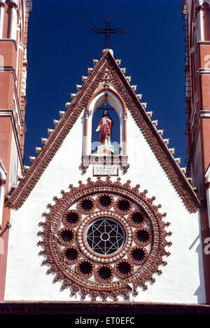 Kirche des Heiligsten Herzens; Pondicherry; Tamil Nadu; Indien Stockfoto