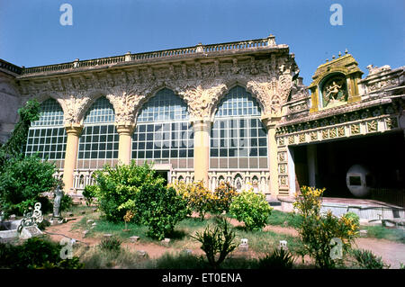 Darbar Hall, Maratha Palace, Thanjavur, Tanjore, Tamil Nadu, Indien, Asien Stockfoto