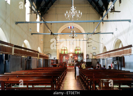 St. Francis Kirche innen, St. Francis CSI Kirche, Fort Kochi, Cochin, Kochi, Kerala, Indien, Asien Stockfoto