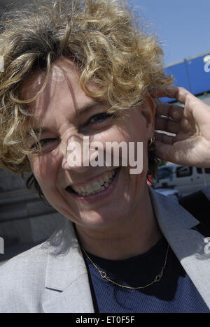 Kopenhagen, Dänemark. 10. Juni 2015. Ms.Christine Antorini dänische Ministerin für Bildung (Schule und Gymnasium) die Wiederwahl für Wahl des dänischen Parlaments. Bildnachweis: Francis Dean/Alamy Live-Nachrichten Stockfoto