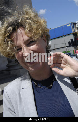 Kopenhagen, Dänemark. 10. Juni 2015. Ms.Christine Antorini dänische Ministerin für Bildung (Schule und Gymnasium) die Wiederwahl für Wahl des dänischen Parlaments. Bildnachweis: Francis Dean/Alamy Live-Nachrichten Stockfoto