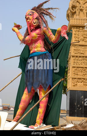 holika devi, holika Asura, holika Statue, holika Dämoness, holika dahan, Holi Festival, Bombay, Mumbai, Maharashtra, Indien, Asien Stockfoto