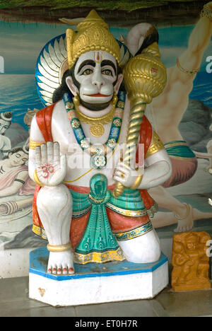 Statue von Lord Hanuman an Saralgaon; Murbad; Raigarh; Maharashtra; Indien Stockfoto