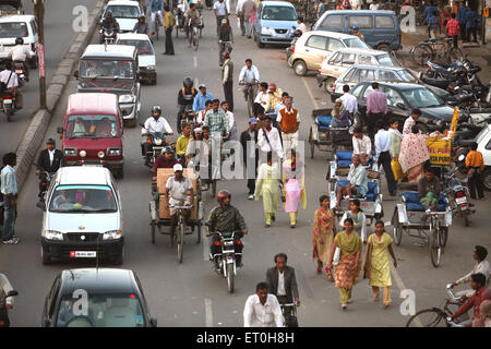 Belebten Straße von Ranchi Hauptstadt von Jharkhand; Indien Stockfoto