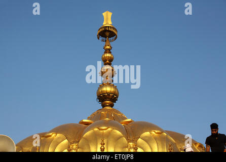 Golden Dome, Hazur Sahib Gurdwara, Takht Sachkhand Sri Hazur Abchalnagar Sahib Gurudwara, Nanded, Maharashtra, Indien, Asien Stockfoto