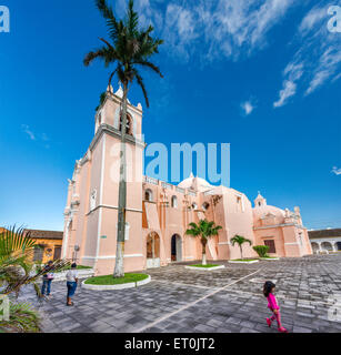 Iglesia La Candelaria, Plaza Hidalgo, geniessen, UNESCO-Weltkulturerbe, Bundesstaat Veracruz, Mexiko Stockfoto