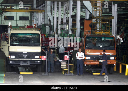 Tata Motors Matador Fahrwerk Werkstatt an Tata Motors Werk; Pimpri in der Nähe von Pune; Maharashtra; Indien Stockfoto