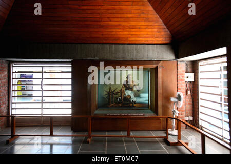 Mahatma Gandhi Gemälde, Sabarmati Ashram, Gandhi Ashram, Harijan Ashram, Ahmedabad, Gujarat, Indien Stockfoto