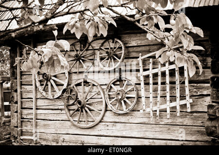 Retro-Holz Landhaus Stockfoto