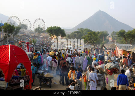 Pushkar Fair, Camel Fair, Kartik Mela, Pushkar Mela, Pushkar, Ajmer, Rajasthan, Indien, Indianermessen Stockfoto