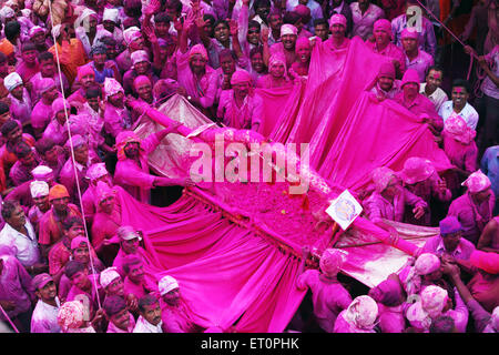 Festival Jyotiba Yatra Jyotiba Tempel; Wadi; Ratnagiri; Kolhapur; Maharashtra; Indien NOMR Stockfoto