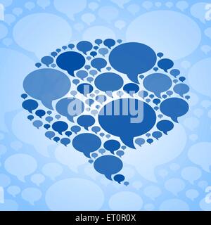 Chat-Blase Symbol auf blauem Hintergrund. RGB-EPS 10 Vektor Stock Vektor