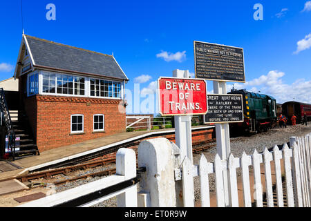 Ludborough Bahnhof, Lincolnshire Wolds Railway. Stockfoto