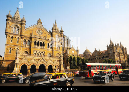 Endstation vt jetzt Chhatrapati Shivaji Terminus Station cst Bahnhof Victoria Station; Bombay Mumbai; Maharashtra; Indien Stockfoto