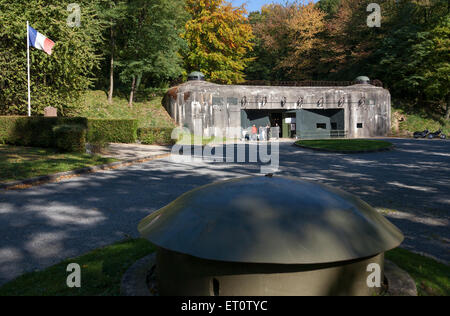 Schoenenbourg, Frankreich, Eintritt in das Artillerie-Werk Schoenenbourg Stockfoto