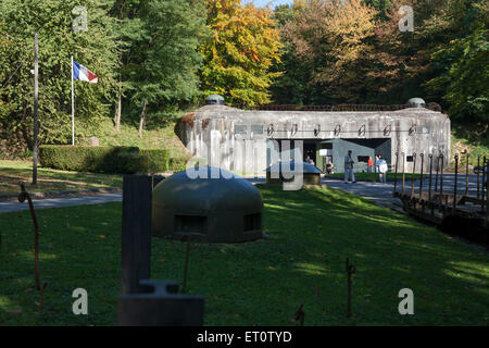 Schoenenbourg, Frankreich, Eintritt in das Artillerie-Werk Schoenenbourg Stockfoto