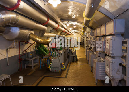 Schoenenbourg, Frankreich, Kraftwerk in das Artillerie-Werk Schoenenbourg Stockfoto