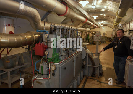 Schoenenbourg, Frankreich, Kraftwerk in das Artillerie-Werk Schoenenbourg Stockfoto